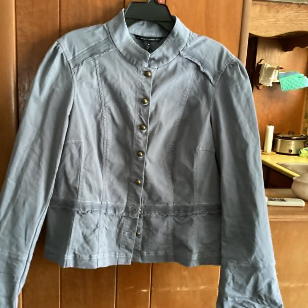 White House Black Market Denim Jacket Size 16